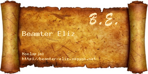 Beamter Eliz névjegykártya